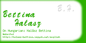 bettina halasz business card